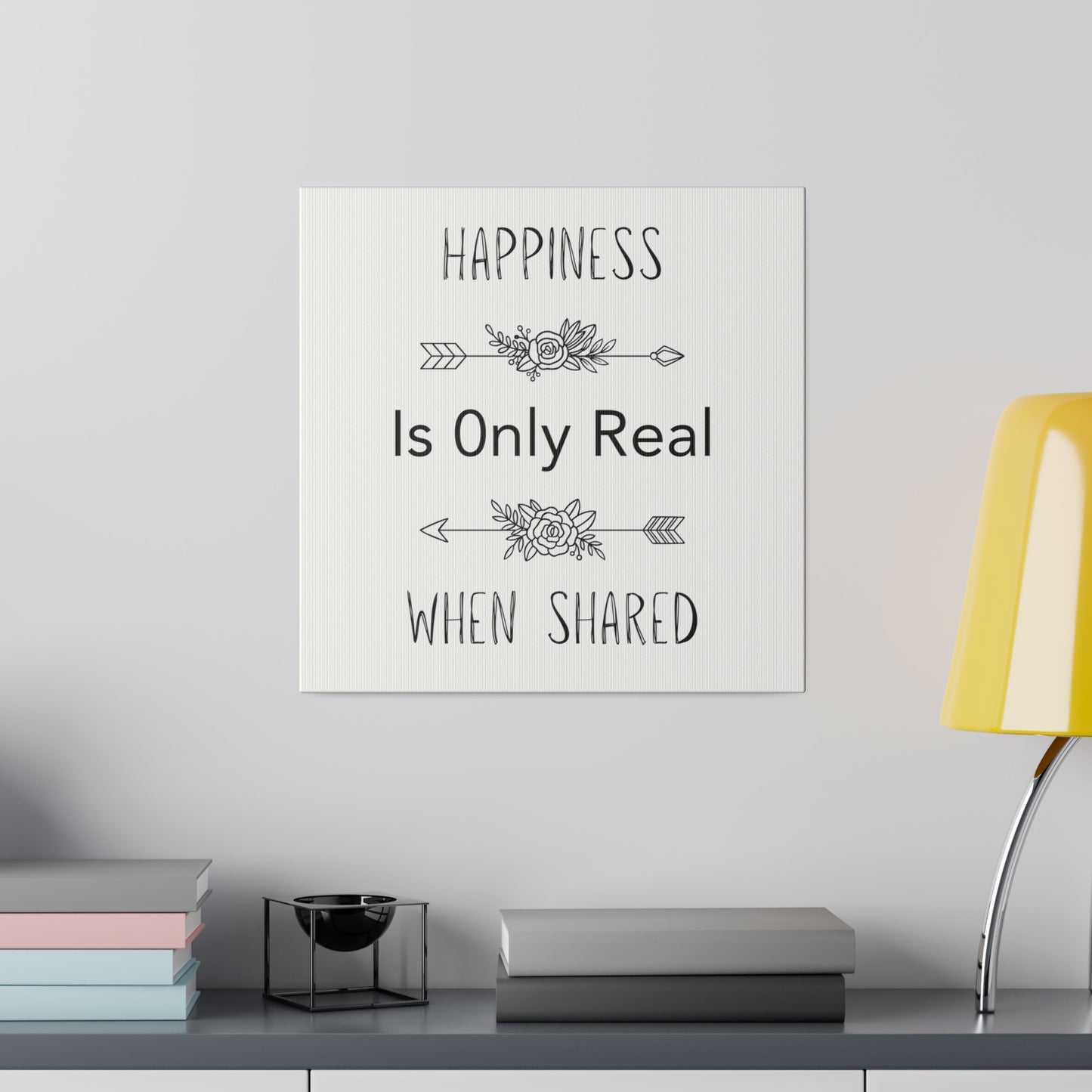 Happiness Matte Canvas, Stretched, 0.75"
