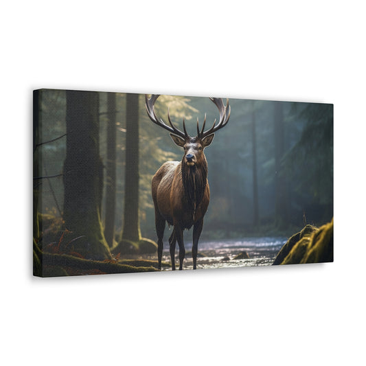 "Majestic Elk" - Canvas Gallery Style Art Print.