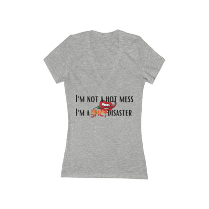 Hot Mess Deep V-Neck Tee