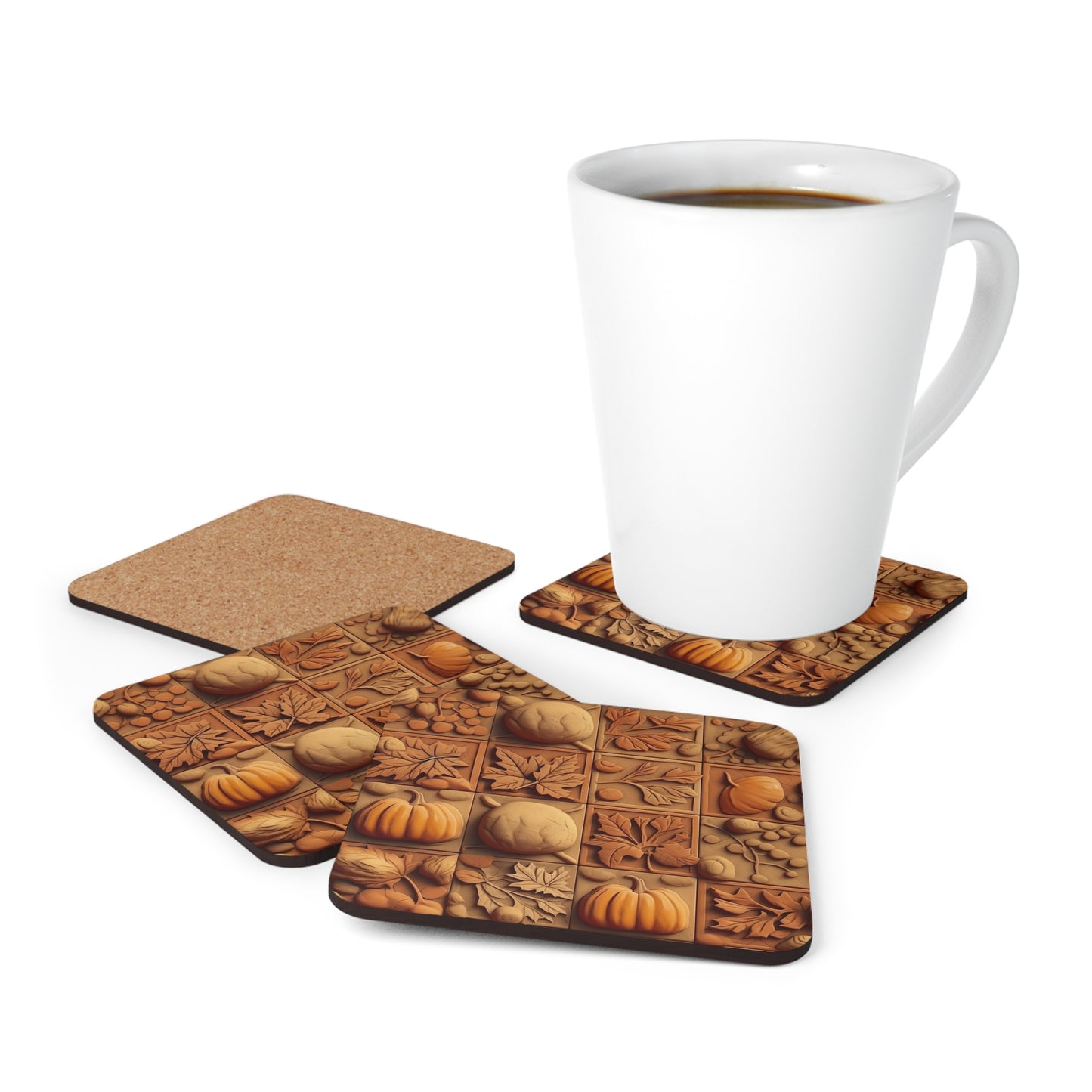 Autumn Corkwood Coaster Set