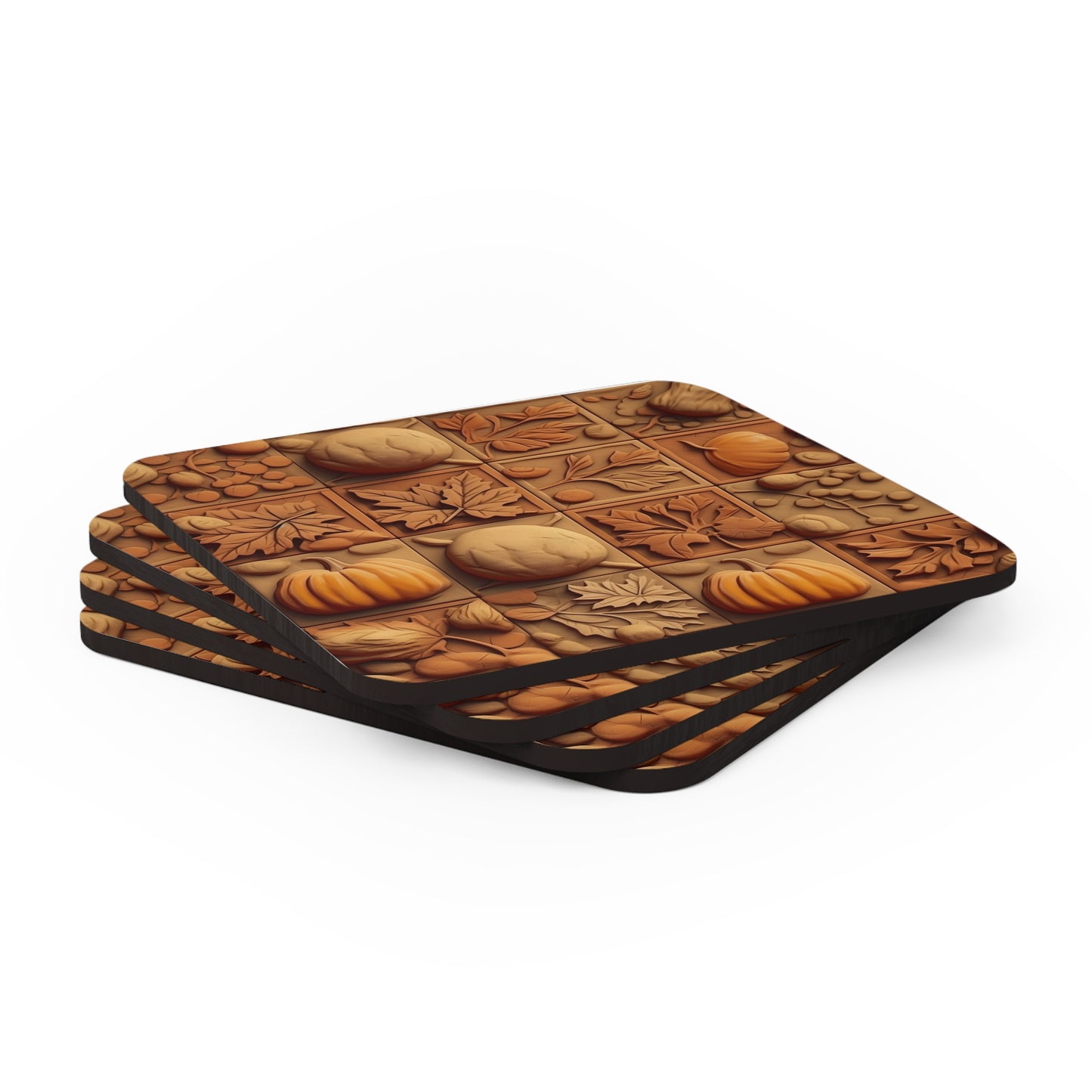 Autumn Corkwood Coaster Set