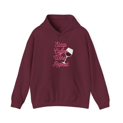 Sleep, Coffee, Wine, Repeat - Hooded Sweatshirt