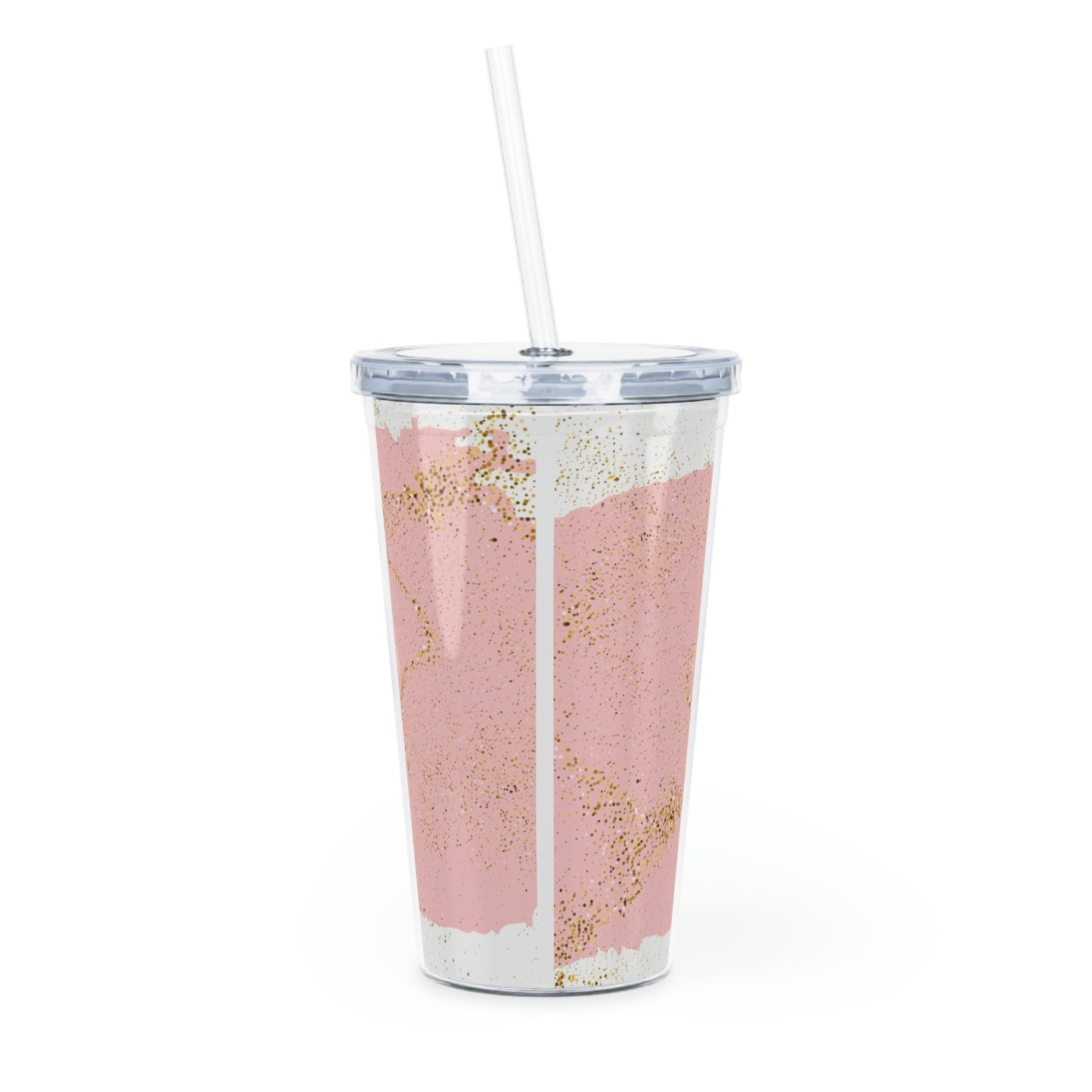 Girl Boss Plastic Tumbler with Straw